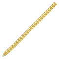 14K Yellow Gold Chevron Link Bangle (10.00 mm)