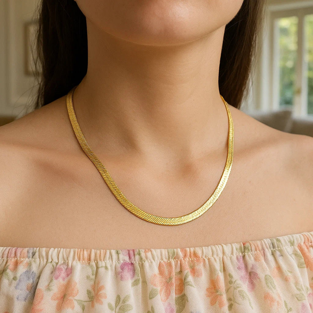 14k Yellow Gold Super Flex Herringbone Chain (6.00 mm)